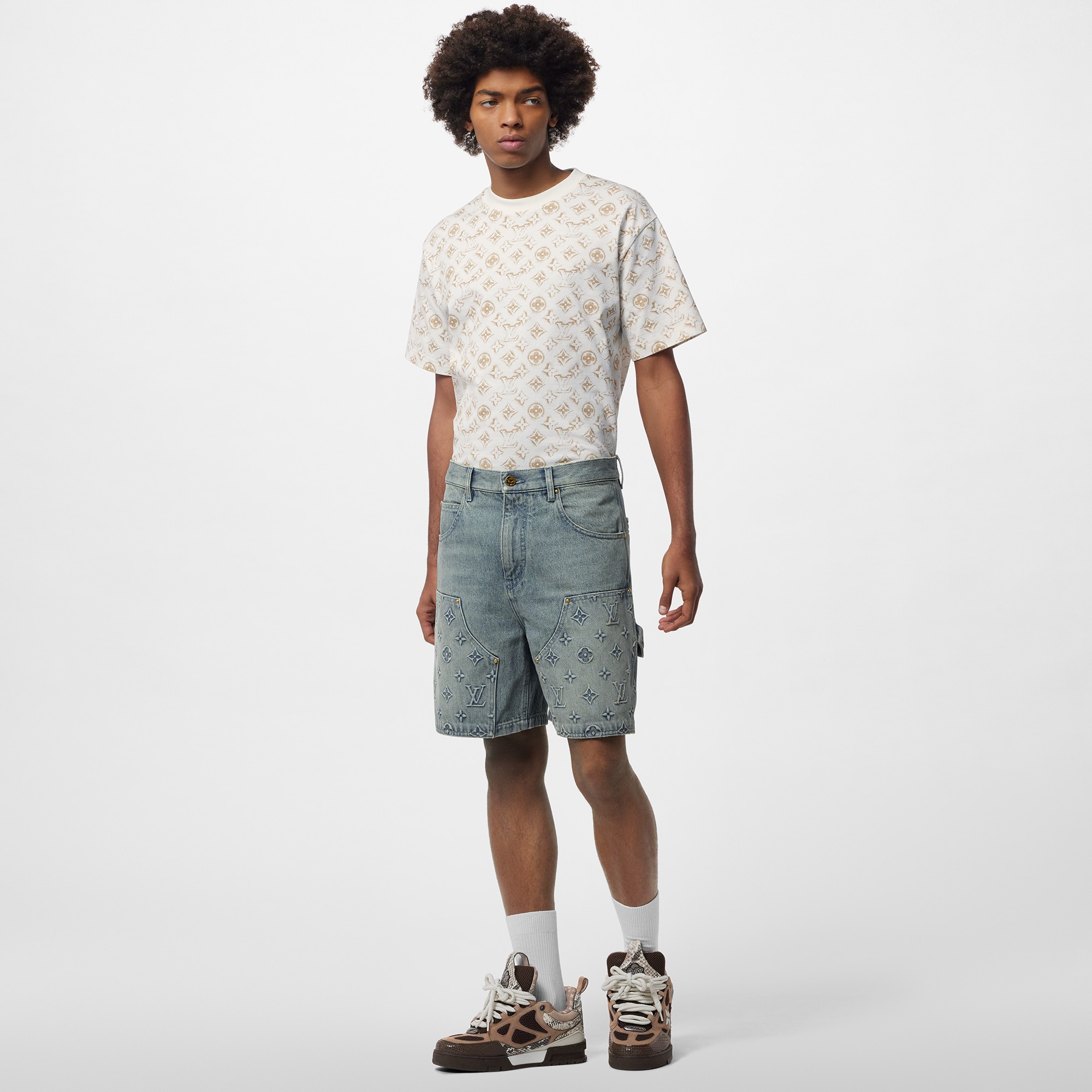 Denim Carpenter Shorts - Ready to Wear | LOUIS VUITTON